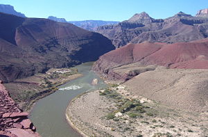 A remote stretch of the Colorado River from the Escalante Route in the Grand Canyon