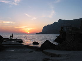 Sunset on the Black Sea at Lapsi