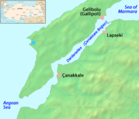 Map of the Dardanelles.