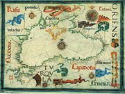 Medieval map of the Black Sea