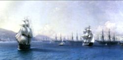 Ivan Aivazovsky. Black Sea Fleet in the Bay of Theodosia, just before the Crimean War.