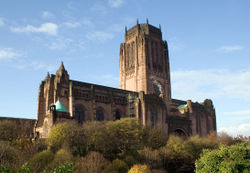 The Anglican Cathedral in Liverpool, where the Liverpool Oratorio was premiered.