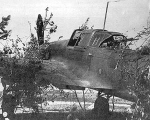 A camouflaged Ilyushin Il-2 ground attack aircraft sitting on its base.