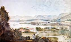 Christiania in July of 1814, as seen from Ekeberg.