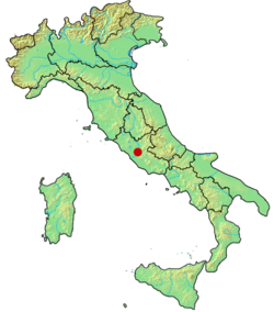 Location of the city of Rome