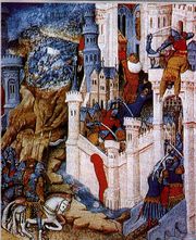 Fifteenth-century miniature depicting the Sack of Rome of 410.