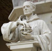 Statue of Roger Bacon in the Oxford University Museum