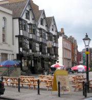 The Llandoger Trow, an ancient public house in the heart of Bristol