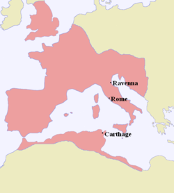 Location of Western Roman Empire
