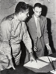Oppenheimer and Leslie Groves, shortly after the war.