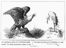 Editorial cartoon in Republican newspapers, 1861.