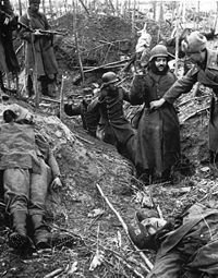 German prisoners being searched by Red Army soldiers