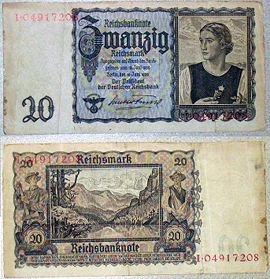 The Reichsmark gained significant value during the Third Reich.