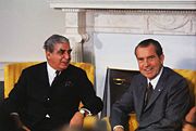 The Nixon administration backed Pakistani President Yahya Khan during the 1971 crisis in East Pakistan