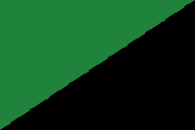 Green and black flag of Green Anarchism.