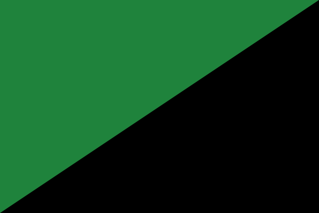 Image:Darker green and Black flag.svg