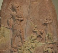 Stele of Naram-Sin, king of Akkad, celebrating his victory against the Lullubi from Zagros
