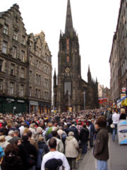 The Royal Mile in the Old Town during the Edinburgh Festival