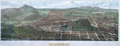 A panorama of Edinburgh published by the Illustrated London News in 1868