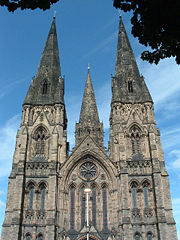 The three spires of St Mary's Cathedral