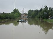Tewkesbury flooded in July 2007