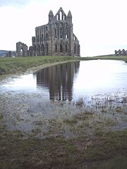 Whitby Abbey England, one of hundreds of European monasteries destroyed during the Reformation.