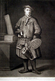 Carl Linnaeus dressed in Lapp costume. Portrait made in Netherlands, by Martin Hoffman in Hartecamp, 1737