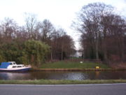 View of Hartekamp from the Leiden-Haarlem canal, with the famous 'Hortus Cliffortianus' or garden of George Clifford in Heemstede as it is today