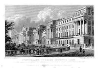 Cumberland Terrace on the eastern side of Regent's Park is the largest of Nash's terraces overlooking the park.