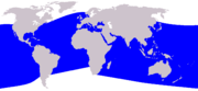 Bottlenose Dolphin range (in blue)