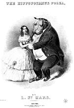 The cover of the Hippopotamus Polka.  The unlikely portrayal of dancing hippos was echoed in Disney's Fantasia.