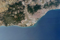 Barcelona as seen from space