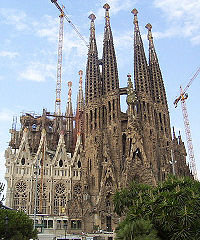 The Sagrada Família church, Gaudi's masterpiece