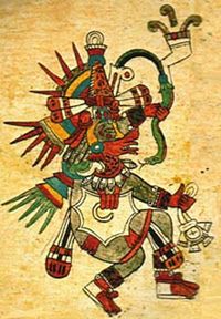 Quetzalcoatl as depicted in the Codex Borbonicus.