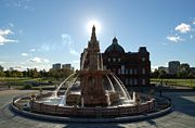 The Doulton Fountain in Glasgow Green.