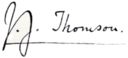 J. J. Thomson's signature