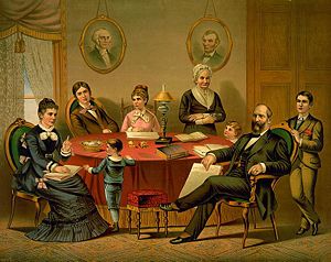 President Garfield and family