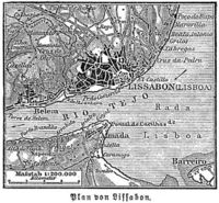 Historical map of Lisbon