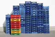 Plastic shipping crates