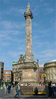 Grey's Monument, above the Monument Metro station