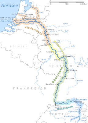 The Rhine is one of the most important rivers in Europe