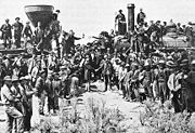 Completion of the Transcontinental Railroad (1869) at First Transcontinental Railroad, by Andrew J. Russell