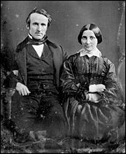 Rutherford and Lucy Hayes on their wedding day, December 30, 1852.