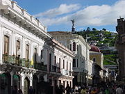 Hill of El Panecillo that separates the old downtown from the southern part of the city
