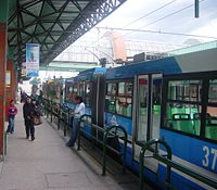 Northernmost trolleybus station, north of "La Y" intersection