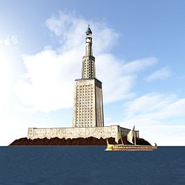 Graphic reconstruction of the lighthouse according to a comprehensive study of 2006.