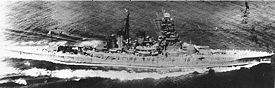 Japanese battleship Hiei in 1942