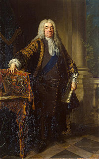 Portrait of Sir Robert Walpole, studio of Jean-Baptiste van Loo, 1740. Sir Robert Walpole is normally considered to be Great Britain's first Prime Minister.