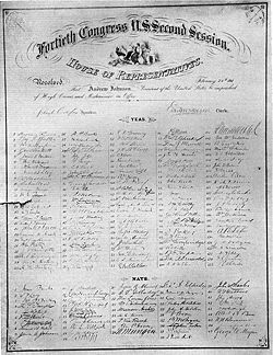 The 1868 Impeachment Resolution