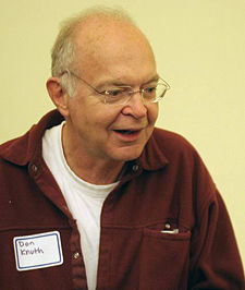 Donald Knuth at a reception for the Open Content Alliance, 25 October 2005